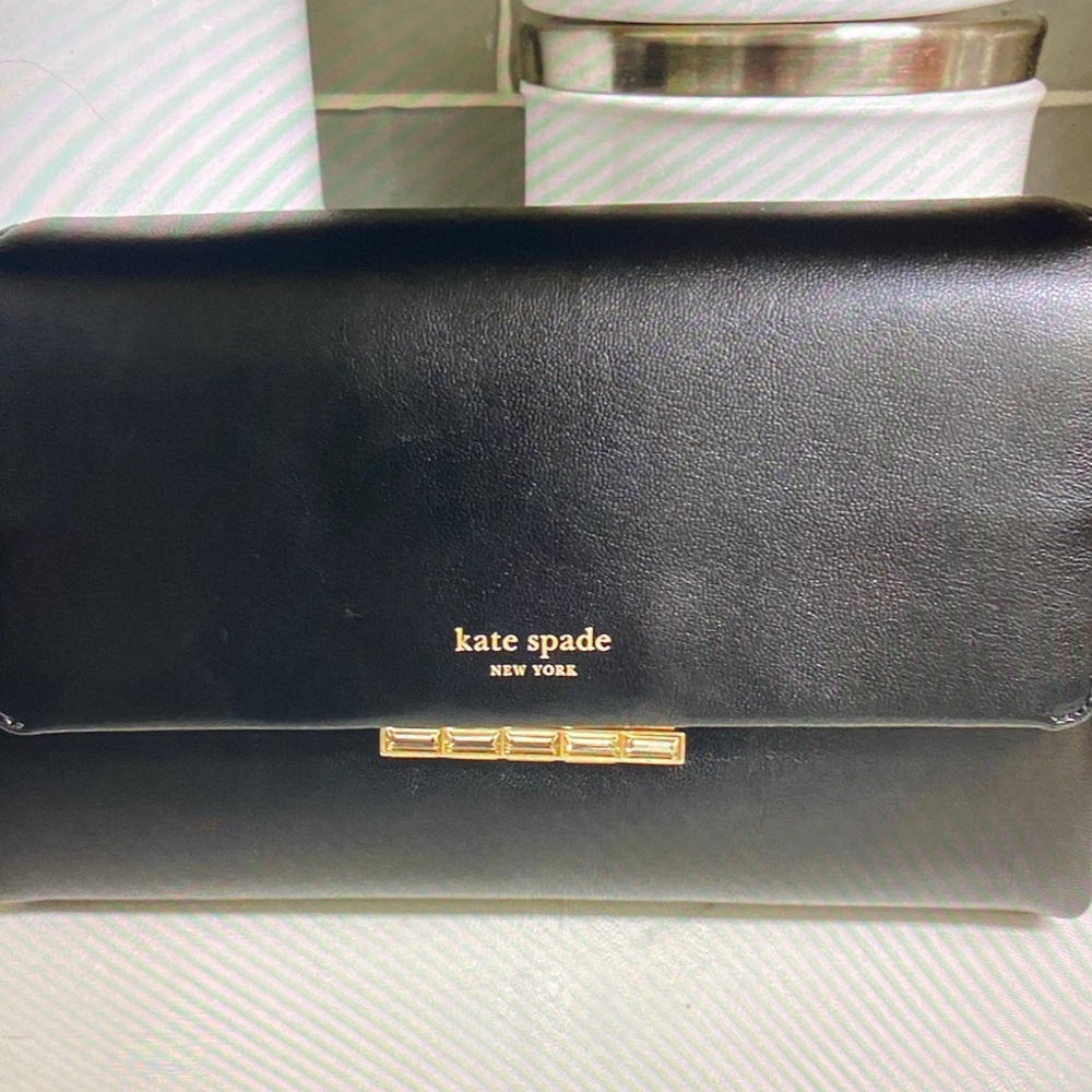 Kate Spade Black and Gold Clutch